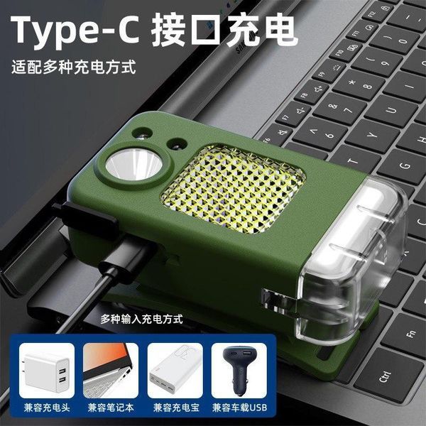 Фонарь налобный MULTIFUNCTIONAL YM-T618-LED+COB, Motion Sensor, Li-Ion аккум., зажигалка, ЗУ Type-C 10136 фото