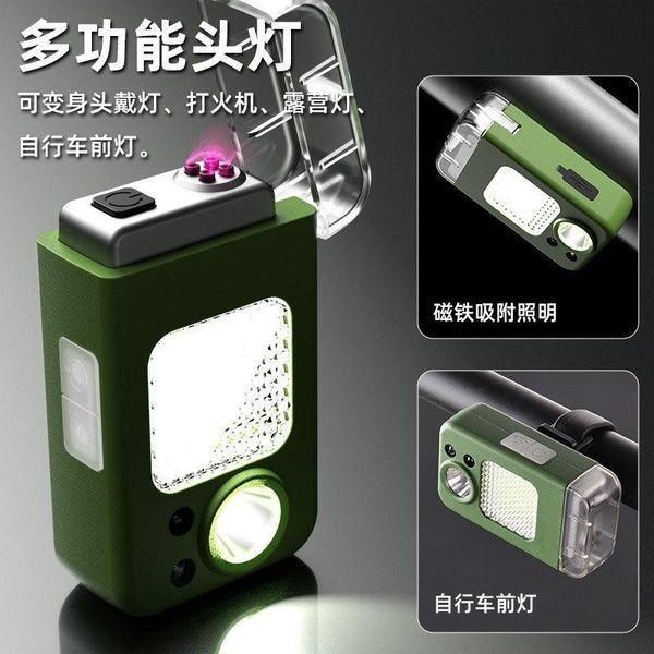 Фонарь налобный MULTIFUNCTIONAL YM-T618-LED+COB, Motion Sensor, Li-Ion аккум., зажигалка, ЗУ Type-C 10136 фото