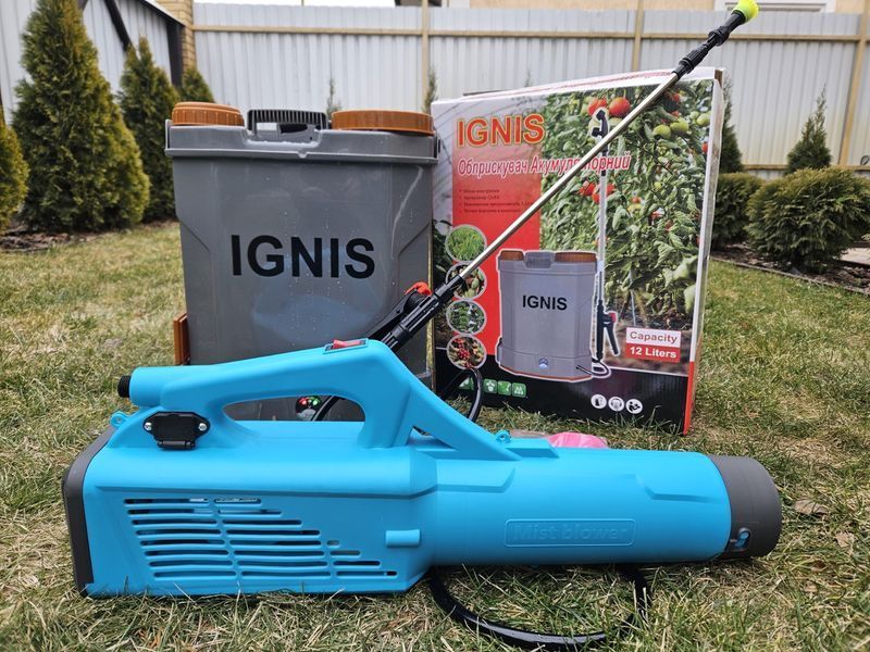 Обприскувач акумуляторний садовий Ignis 12 л та турбо насадка Мрія 12В 34920-1 фото