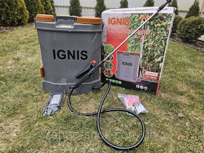 Обприскувач акумуляторний садовий Ignis 12 л та турбо насадка Мрія 12В 34920-1 фото