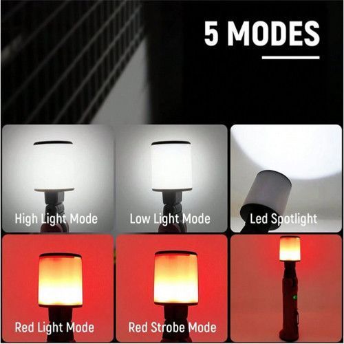 Ліхтар WORKLIGHT-72-XPE(white+red), 10 W, 350 Lumen, Li-Ion акб, поворот 180&ordm;+180&ordm;, затискач, гак, магніт, ЗУ 9656 фото