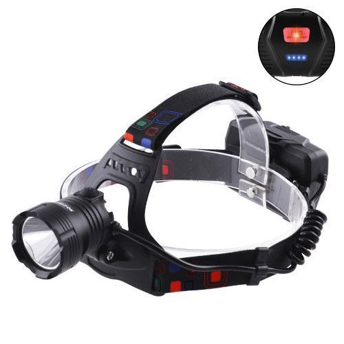 Ліхтар налобний XQ-218-HP50, power bank, 3x18650, signal light, індикація заряду, ЗУ micro USB 7381 фото