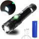 Ліхтар 8518-T6, ЗУ microUSB, 1x18650, zoom, затискач 5398 фото 1