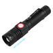 Ліхтар 8518-T6, ЗУ microUSB, 1x18650, zoom, затискач 5398 фото 3