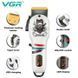Аккумуляторная машинка для стрижки (clipper) VGR V-699 WHITE, 4 насадки, LED display 11515 фото 7