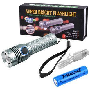 Фонарь Small Sun R842-T6, 1х18650, zoom, ЗУ microUSB 9191 фото