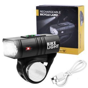 Велофонар BK-02Pro-2XPE ULTRA LIGHT, ALUMINUM, індикація заряду, Waterproof, акум, ЗУ micro USB 8074 фото