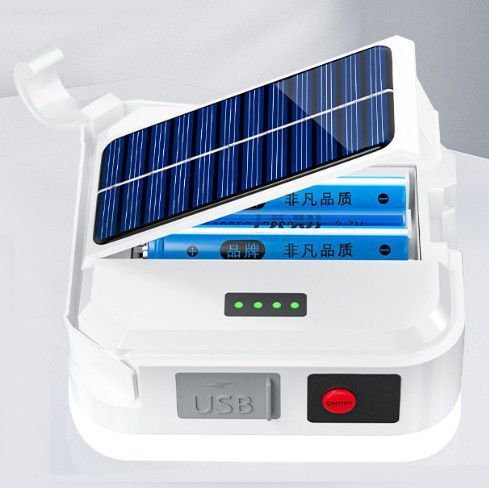 Фонарь кемпинговый DP-K7-90, 2х18650, солнечная панель, power bank, ЗУ Type-C, крюк 10781 фото