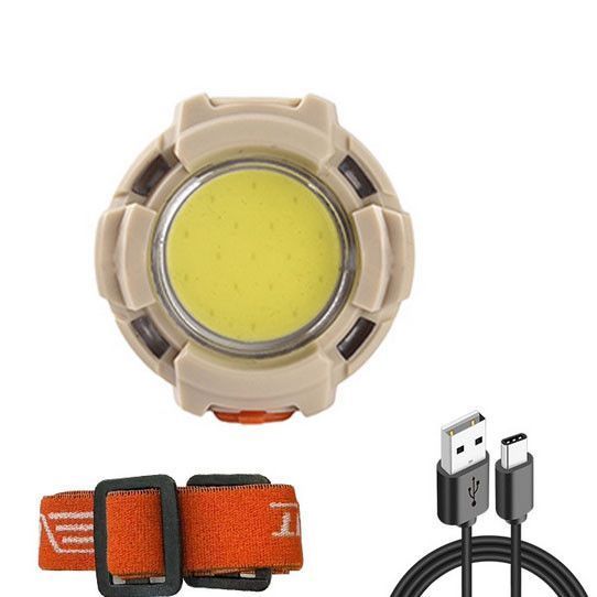 Фонарь налобный CY-2026-C COB+LED (white+yellow+red+blue), аккумуляторный, USB Type-C 10767 фото