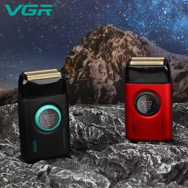Електробритва VGR V-378 BLACK, шейвер з подвійним лезом та триммером, 7000&ndash;9000 RPM, LED Display 11220 фото