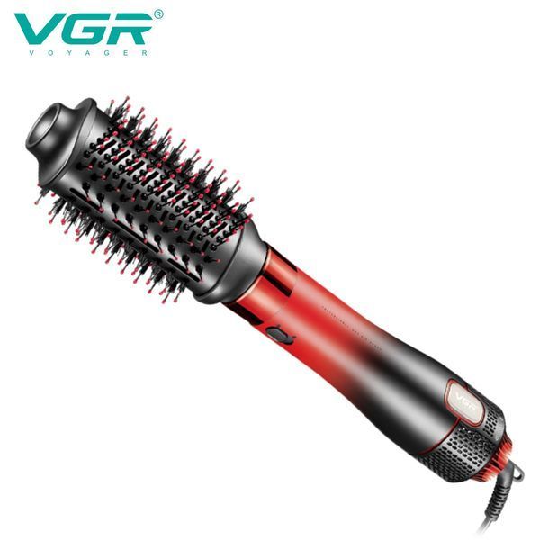 Фен-стайлер VGR V-484 RED 4 в 1 &mdash; фен-щітка з 4 насадками для сушіння та укладання, 2 режими 9238 фото
