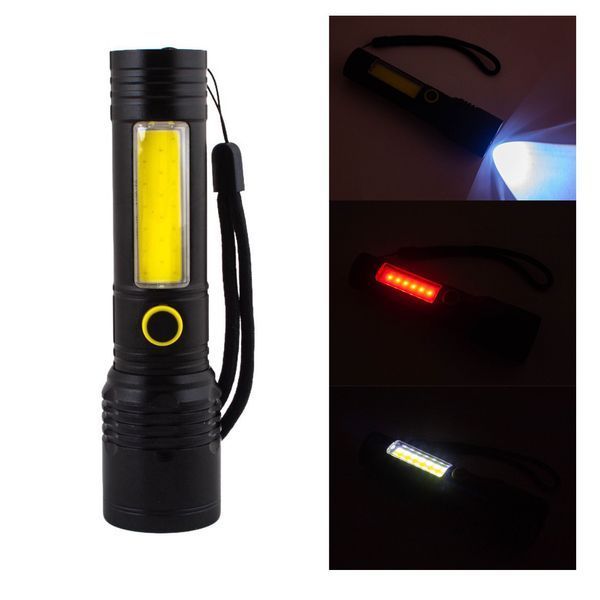 Фонарь BN-537-TG+COB белый+красный свет, Li-Ion аккумулятор, USB Type-C, zoom, многофункциональный 10761 фото