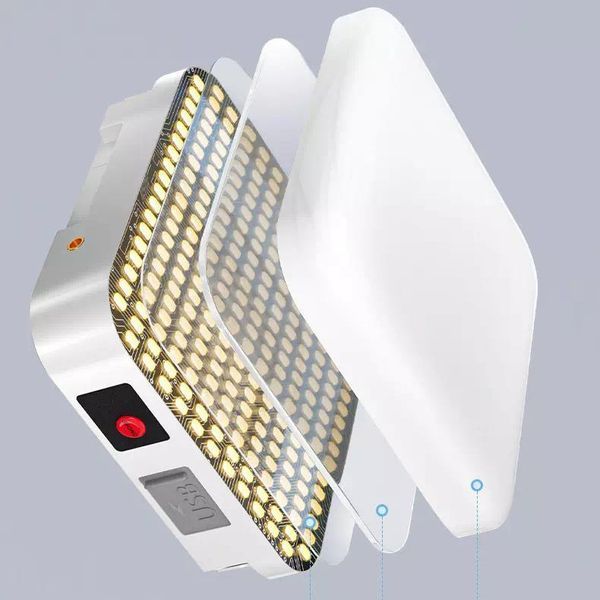 Фонарь кемпинговый DP-K7-90, 2х18650, солнечная панель, power bank, ЗУ Type-C, крюк 10781 фото