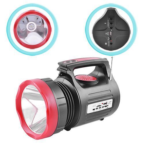 Фонарь переносной Luxury 2890, 10W+22LED, ЗУ 220V, встроенный аккумулятор, power bank, радио, TF card (Yajia) 7529 фото