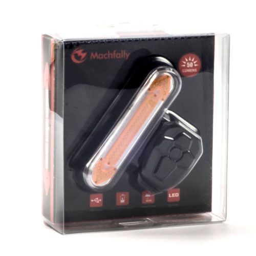 Велофонар BK600 "STOP" із зазначенням поворотів (червоний + жовтий), ЗП micro USB, ст. акум., пульт керування 7639 фото