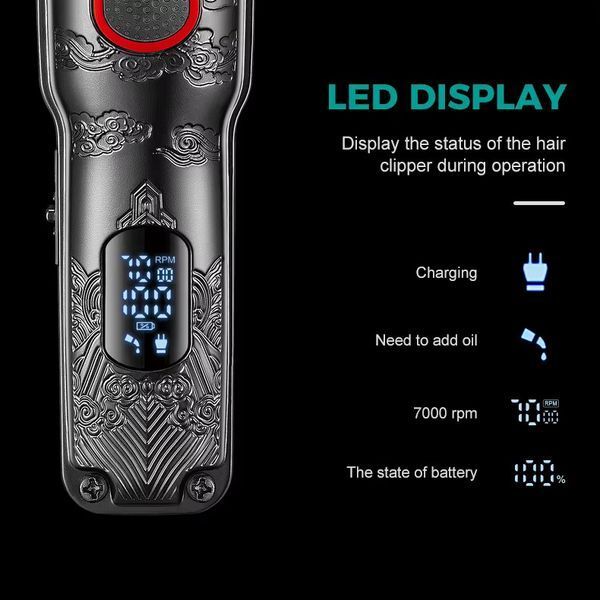 Тример VGR V‑254 GREEN, 4 насадки, 7000 об/хв, 2000 mAh, LED дисплей, акумуляторний 9062 фото