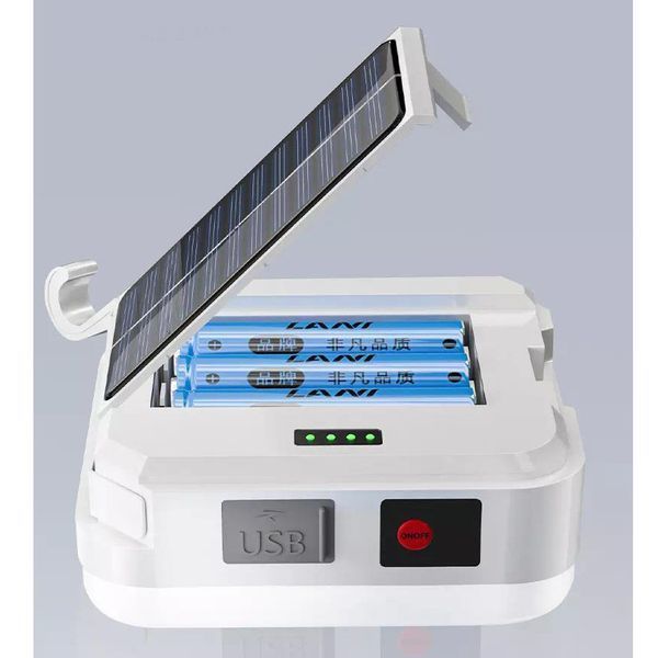 Фонарь кемпинговый DP-K7-100, 3х18650, солнечная панель, power bank, ЗУ Type-C, крюк 10780 фото