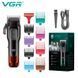 Акумуляторна машинка для стрижки волосся VGR V-013 RED, 8 насадок, 6500 RPM, 2000 mAh, LED Display 11218 фото 1