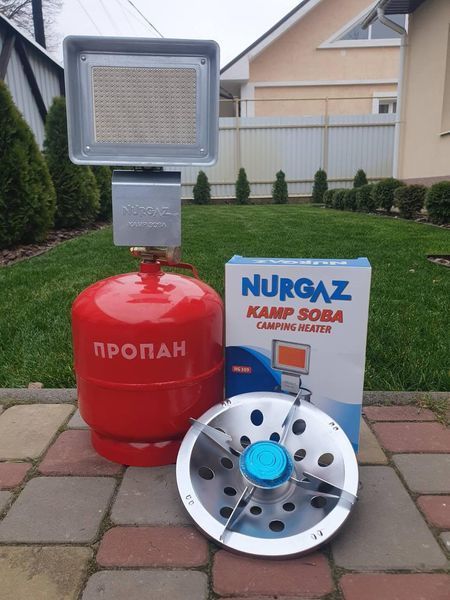 Газовый баллон Intertool 8л горелка обогреватель NURGAZ NG-309 5222-1 фото