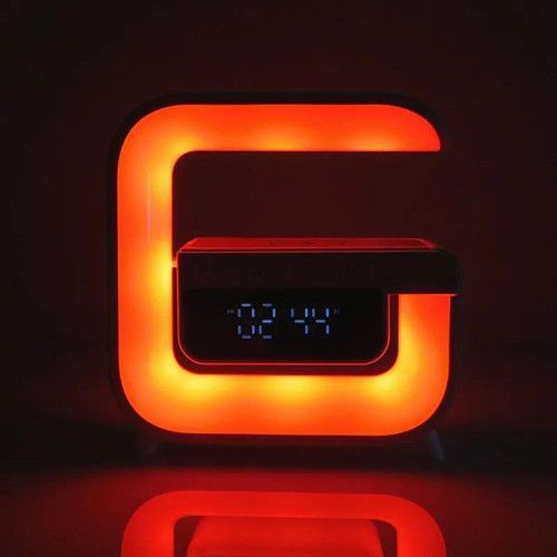 Лампа-нічник XM-G3mini з бездротовою зарядкою годинником і будильником, Bluetooth колонка 10453 фото