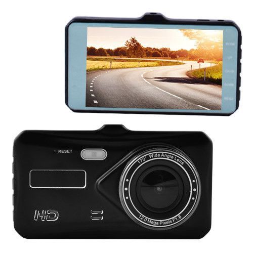 Автомобільний відеореєстратор T672, LCD 4", TOUCH SCREEN, 2 камери, 1080P Full HD, металевий корпус 7357 фото