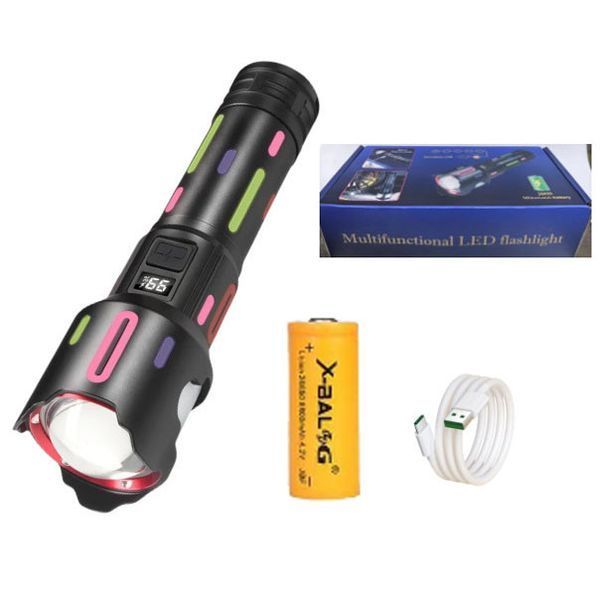 Ліхтар NIGHT VISION FLUORESCENCE BL-2405-TG, 1&times;26650, power bank, індикація заряду, USB Type-C, zoom 10762 фото