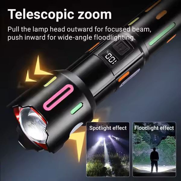 Ліхтар NIGHT VISION FLUORESCENCE BL-2405-TG, 1&times;26650, power bank, індикація заряду, USB Type-C, zoom 10762 фото