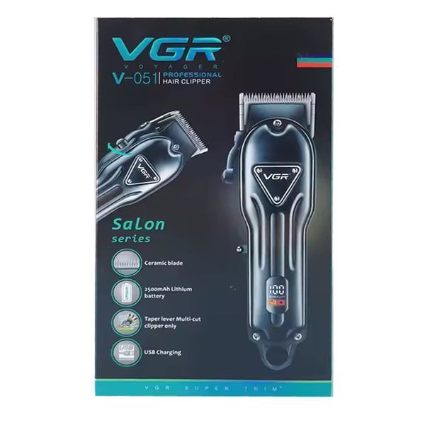 Машинка для стрижки VGR V‑051, 4 насадки, 2500 mAh, LED дисплей, акумуляторна 9061 фото