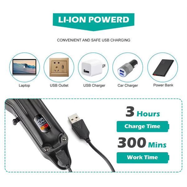 Машинка для стрижки VGR V‑051, 4 насадки, 2500 mAh, LED дисплей, акумуляторна 9061 фото