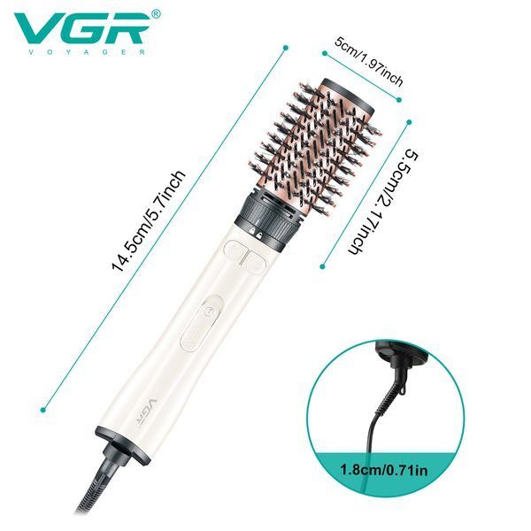 Фен-стайлер VGR V-498 GREEN 2 в 1 &mdash; профессиональный прибор для сушки и укладки, 1000&ndash;1200 Вт 10514 фото