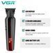 Триммер для бороды и волос VGR V-930 RED, 4 насадки, LED дисплей 11273 фото 3