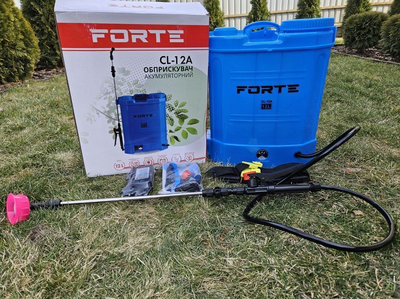 Аккумуляторный опрыскиватель, электроопрыскиватель FORTE CL-12A 12л 34902 фото