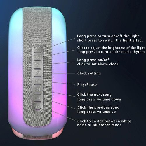 Лампа-ночник Light Sound Machine N70 с часами и будильником, Bluetooth колонка 10457 фото