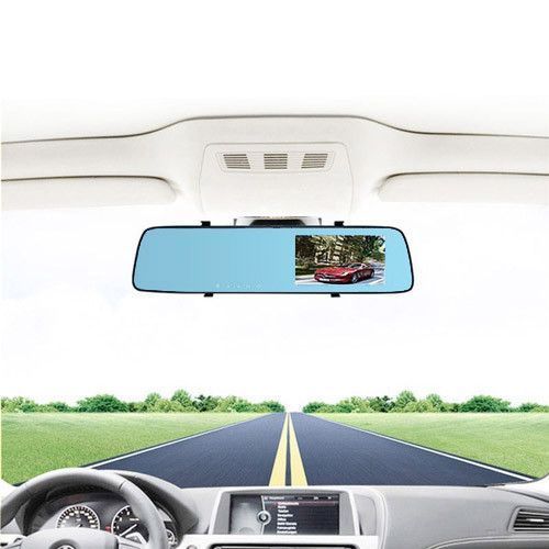 Автомобільний відеореєстратор-дзеркало L-9003, LCD 4.3", TOUCH SCREEN, 2 камери, 1080P Full HD 7356 фото