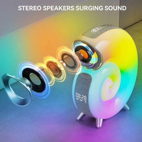 Лампа-ночник Light Sound Machine N70 с часами и будильником, Bluetooth колонка 10457 фото