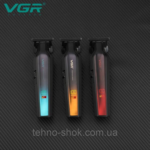 Триммер для бороды и волос VGR V-930 GREEN, 4 насадки, LED дисплей 11271 фото