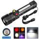 Фонарь аккумуляторный PLD-H005-3PM10-TG, 3 цвета света, 14 SMD, индикация заряда, Zoom, USB Type-C, Box 10592 фото 2