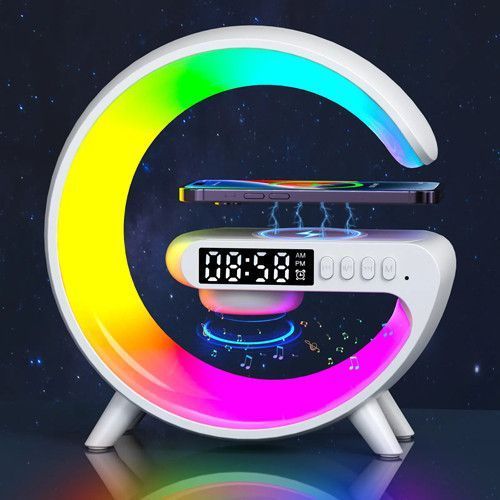 Настольная смарт лампа-ночник G-Smart Light G63 RGB с беспроводной зарядкой и Bluetooth колонкой 10456 фото