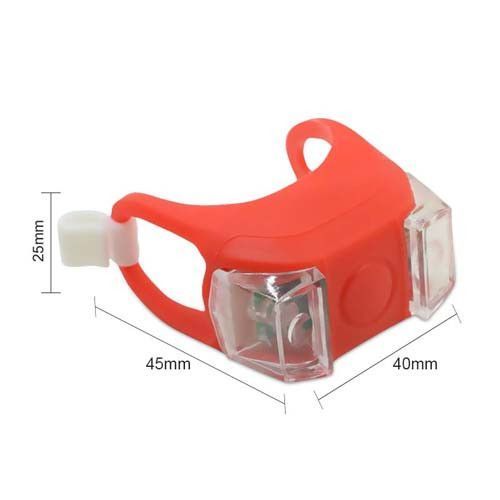 Велофонарь HJ-009 Ultra brite, 2-LED(white+red), 2xCR2032 8885 фото