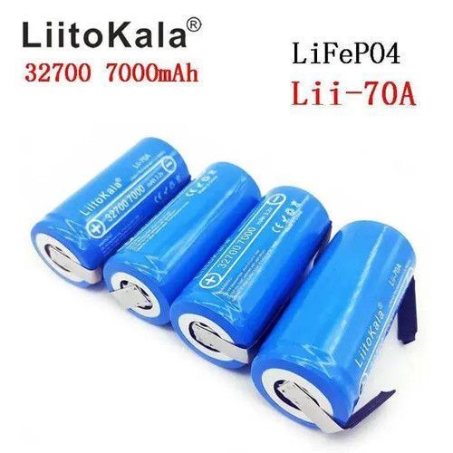 Акумулятор 32700, LiitoKala Lii-70A-N,3.2V, 7000mAh, з контактами під паяння 10223 фото