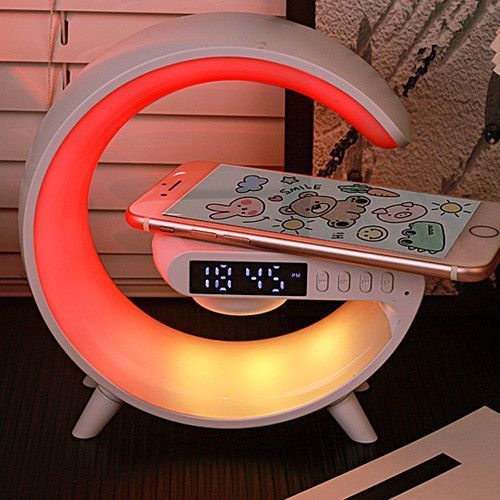 Настольная смарт лампа-ночник G-Smart Light G63 RGB с беспроводной зарядкой и Bluetooth колонкой 10456 фото