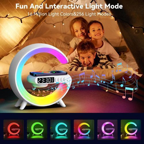 Настольная смарт лампа-ночник G-Smart Light G63 RGB с беспроводной зарядкой и Bluetooth колонкой 10456 фото