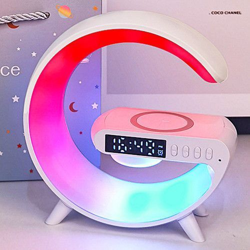 Настольная смарт лампа-ночник G-Smart Light G63 RGB с беспроводной зарядкой и Bluetooth колонкой 10456 фото