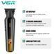 Тример для бороди та волосся VGR V-930 GOLD, 4 насадки, LED дисплей 11272 фото 2