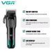 Машинка для стрижки VGR V‑013 Green, 8 насадок, 2000 mAh, 6500 об/хв, LED дисплей 9059 фото 3
