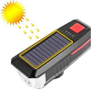 Велофара с сигналом LY-17-XPE, солн. батарея, выносная кнопка, Waterproof, Li-Ion аккум., ЗУ mircoUSB 9200 фото