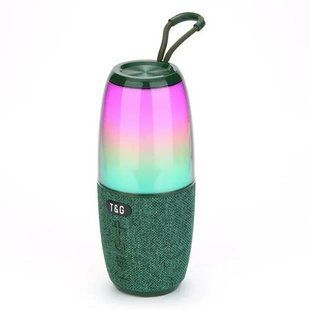 Bluetooth колонка TG644 з RGB підсвічуванням, FM-радіо, speakerphone, 15 Вт, Green 9986 фото