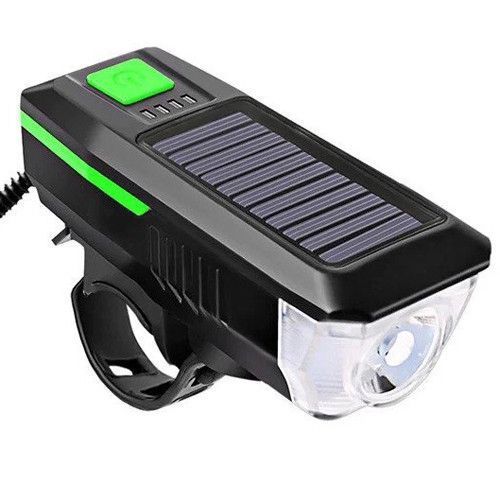 Велофара с сигналом LY-17-XPE, солн. батарея, выносная кнопка, Waterproof, Li-Ion аккум., ЗУ mircoUSB 9200 фото