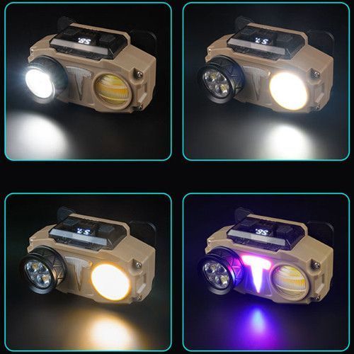 Фонарь налобный CH-8825, 3P35+COB (white+yellow+RGB), Motion Sensor, Power Bank, аккумуляторный, USB Type-C, B 9911 фото