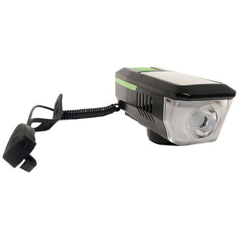 Велофара с сигналом LY-17-XPE, солн. батарея, выносная кнопка, Waterproof, Li-Ion аккум., ЗУ mircoUSB 9200 фото